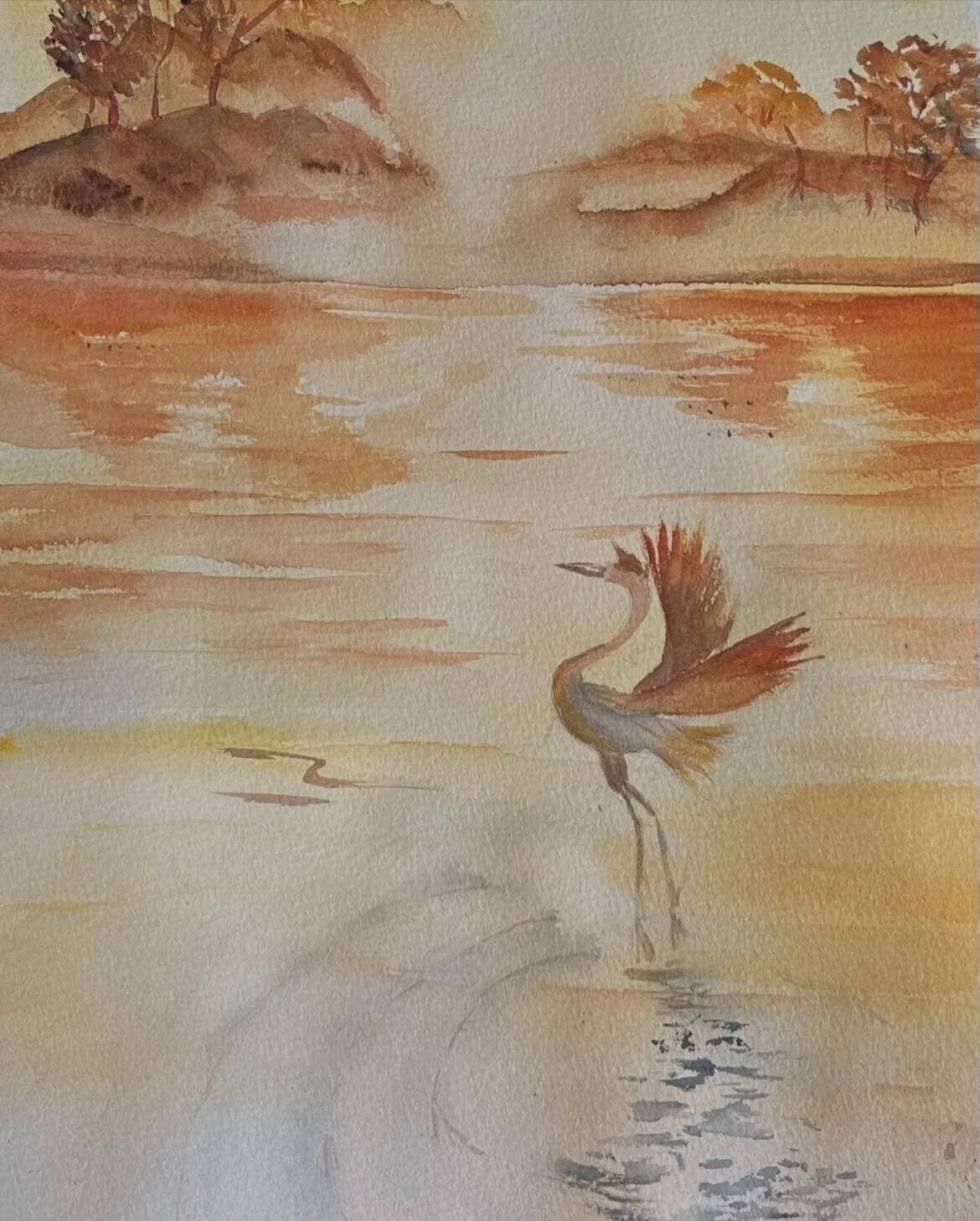 Fågel på väg bort